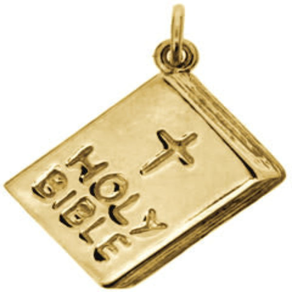 Flat Holy Bible Pendant - 9ct Yellow Gold