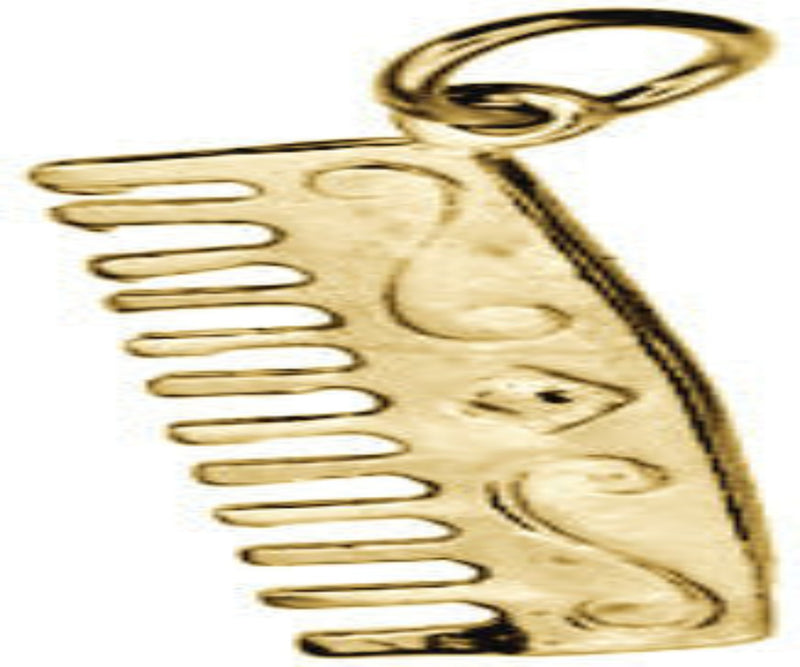 Small Comb Charm - 9ct Yellow Gold