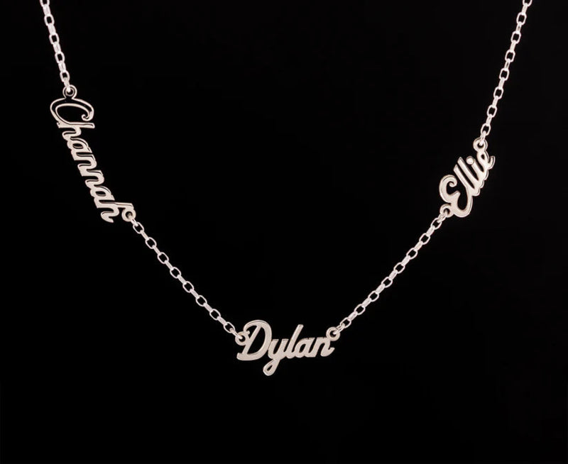 Multi-name necklace Coleen Rooney Miami Personalised Silver Gold 
'I'm a celebrity'