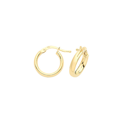 10mm Hoop Earrings - 9ct Gold