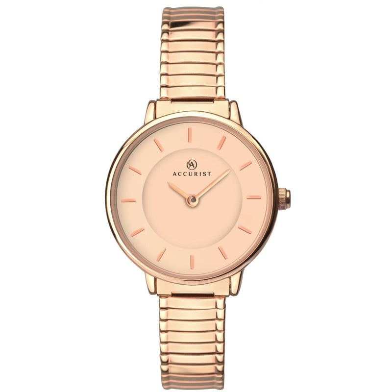 Accurist Ladies Rose Gold Expandable Bracelet Watch