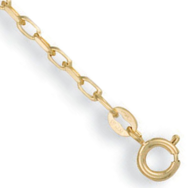 Diamond Cut Oval Belcher Chain 2.2mm - 9ct Gold